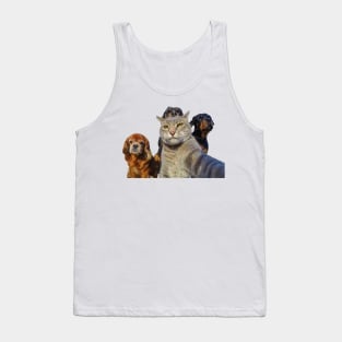 Dogs and cat take a selfie Tank Top